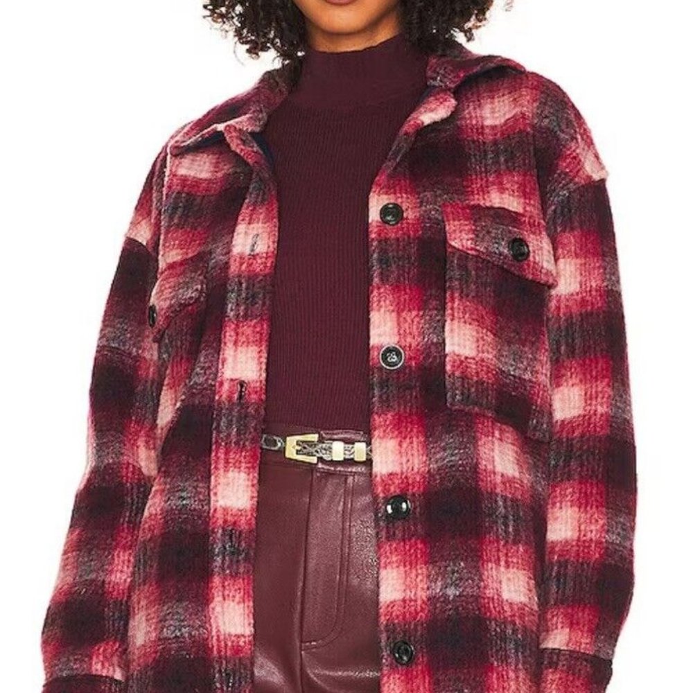 Sanctuary Plaid Oversized Jacket Women’s Size XL NWT